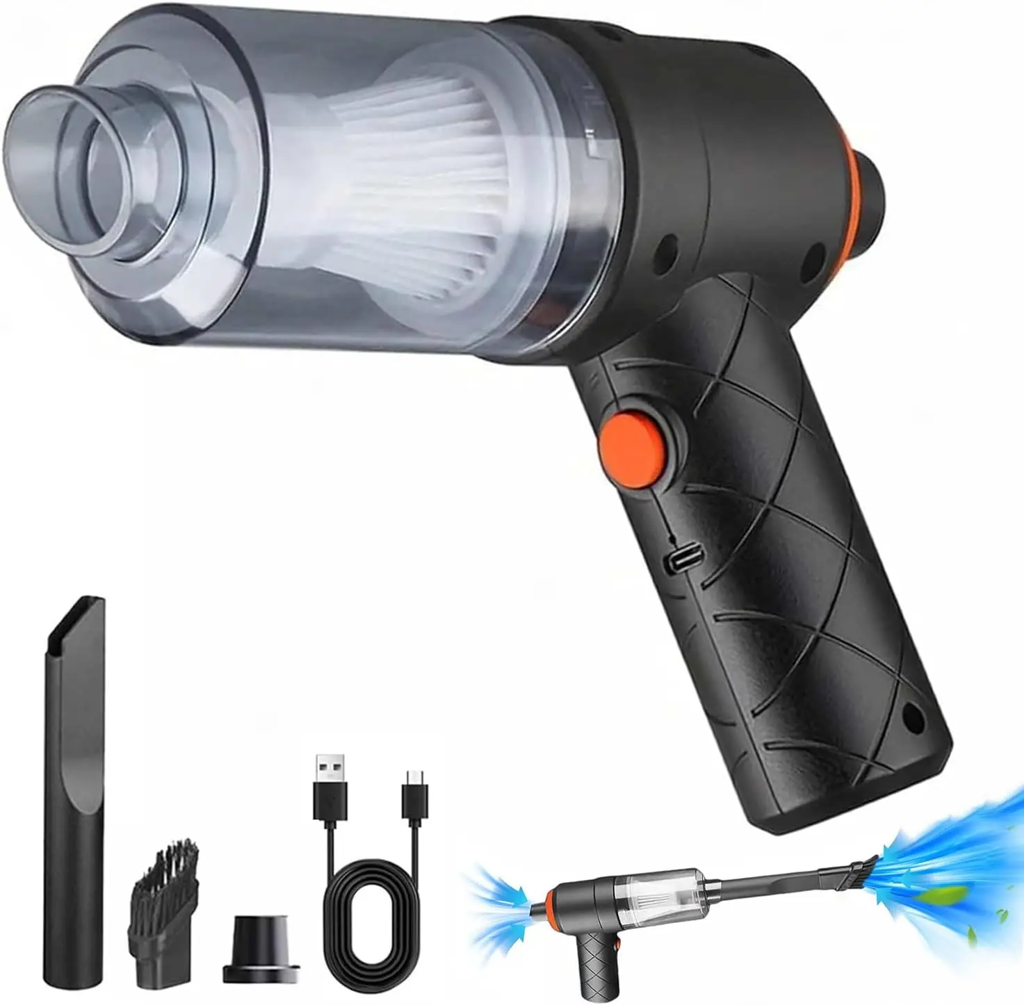 Car Vacuum Cleaner, 6500R Vacuum Cleaner and Air Duster, 120W High Power Wet and Dry Car Vacuum Cleaner with LED Light and Mult
Car Vacuum Cleaner, 6500R Vacuum Cleaner and Air Duster, 120W High Power Wet and Dry Car Vacuum Cleaner with LED Light and Mult