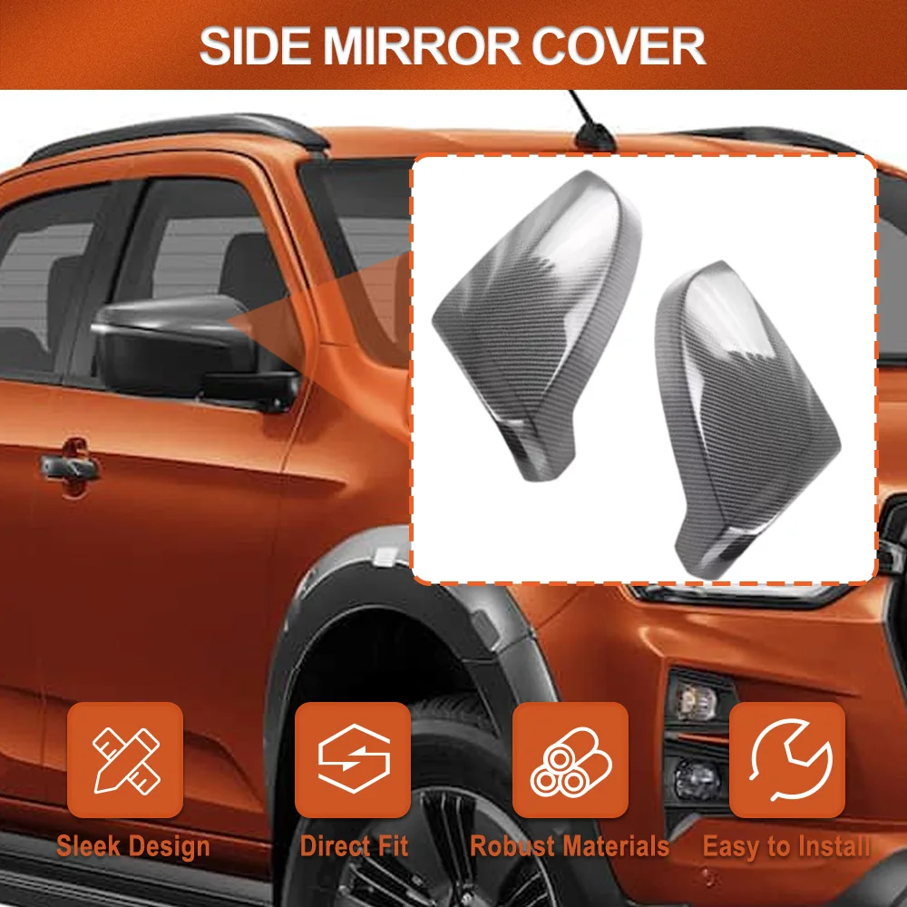 For Isuzu D-Max Dmax 2021-2024 Rearview Side Mirror Cover Wing Cap Exterior Door Rear View Case Trim ABS Carbon Fiber Black
For Isuzu D-Max Dmax 2021-2024 Rearview Side Mirror Cover Wing Cap Exterior Door Rear View Case Trim ABS Carbon Fiber Black
