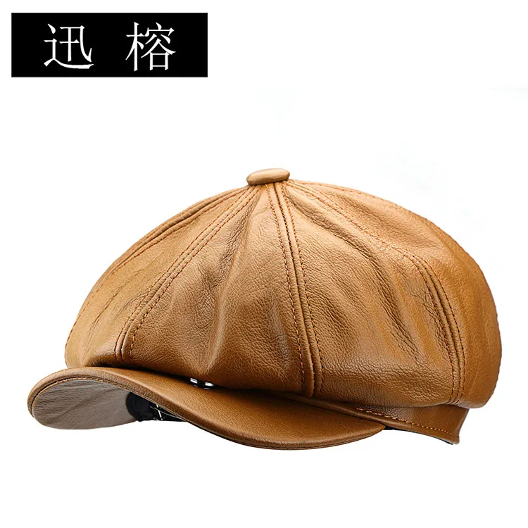Genuine Leather Newsboy Cap Unisex Beret Style British Vintage Baker Boy Hat Autumn Winter Fashion Headwear
Genuine Leather Newsboy Cap Unisex Beret Style British Vintage Baker Boy Hat Autumn Winter Fashion Headwear