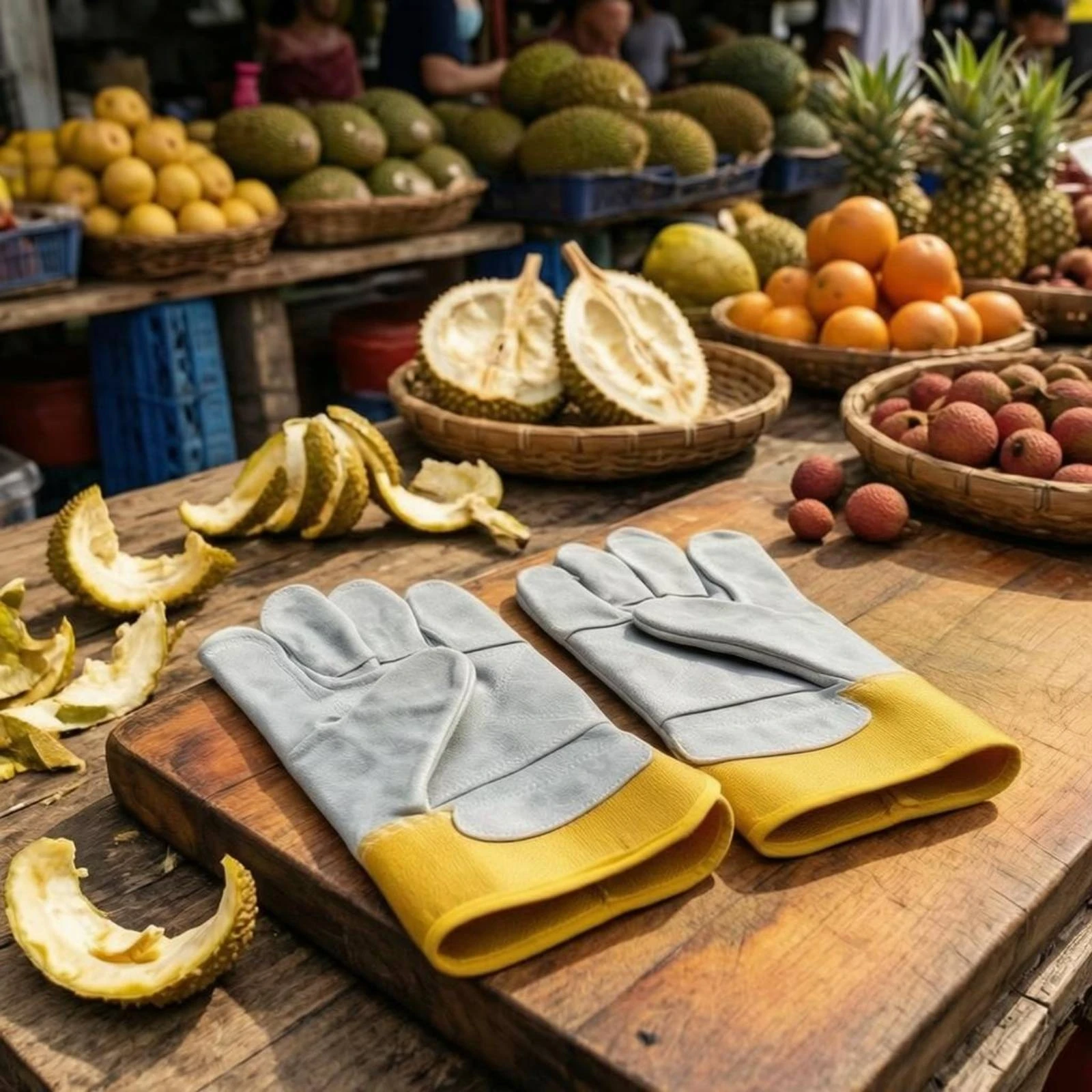 Leather Work Gloves Fruit Picking Five-Finger Work Gloves Heavy Duty Reinforced Seams Hand Protection Textured Surface
Leather Work Gloves Fruit Picking Five-Finger Work Gloves Heavy Duty Reinforced Seams Hand Protection Textured Surface
