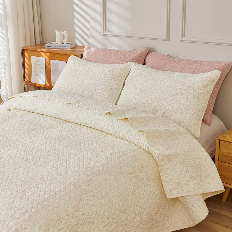 Elegant 3PCS Queen Size Cotton Quilt Set 230x250cm | Super Soft Quilted Bedspread & Coverlet | All Season Breathable Comforter
Elegant 3PCS Queen Size Cotton Quilt Set 230x250cm | Super Soft Quilted Bedspread & Coverlet | All Season Breathable Comforter