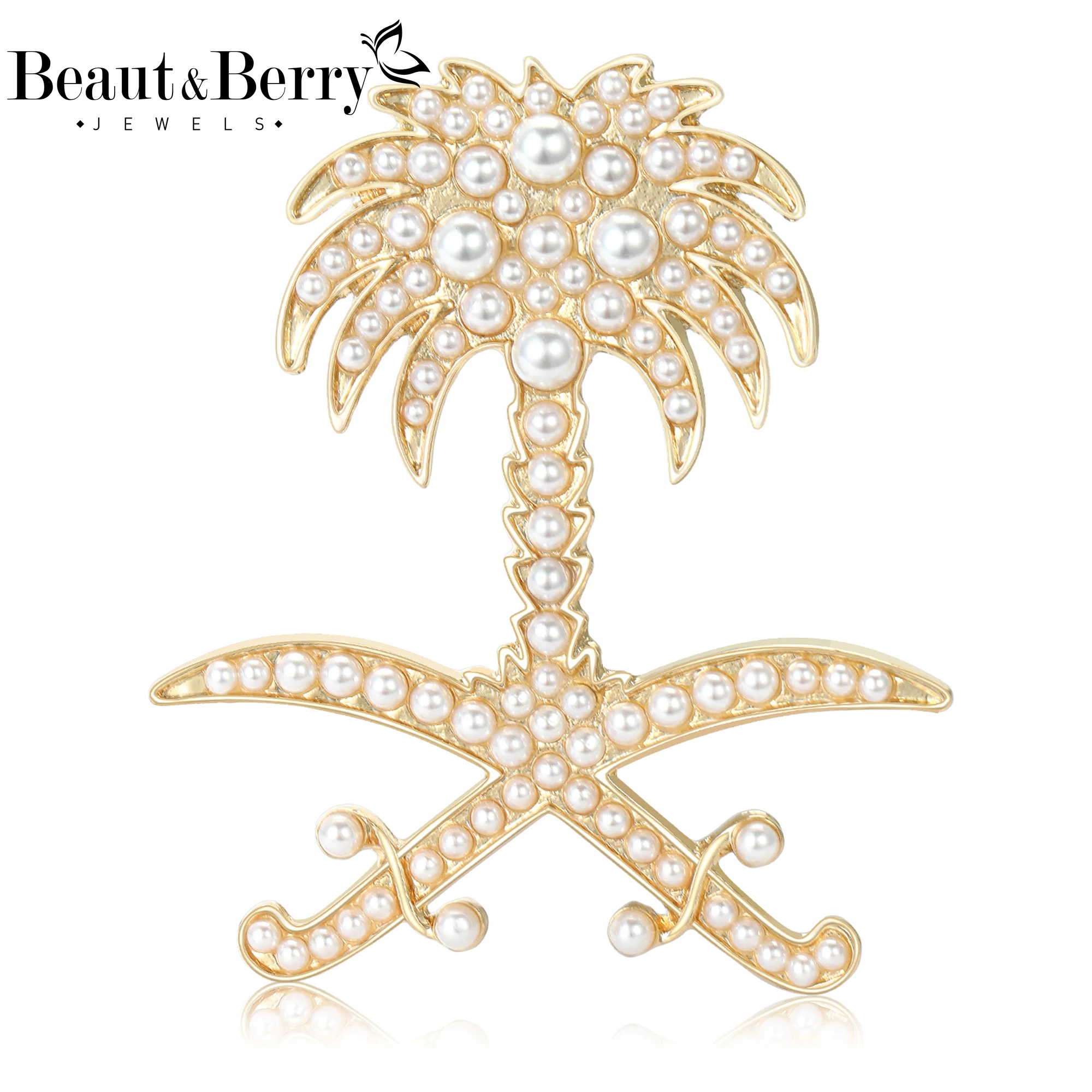 Beaut&Berry National Day Classic Pearl Saudi Arabian Coat of Arms Brooches for Women Unisex National Emblem Pins Accessories
Beaut&Berry National Day Classic Pearl Saudi Arabian Coat of Arms Brooches for Women Unisex National Emblem Pins Accessories