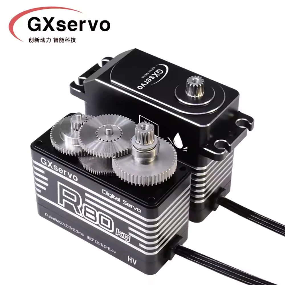 80KG 1/5 RC Car Servo R80 15T HV High Torque Waterproof Digital Servo Baja for Truck Modification Accessories
80KG 1/5 RC Car Servo R80 15T HV High Torque Waterproof Digital Servo Baja for Truck Modification Accessories