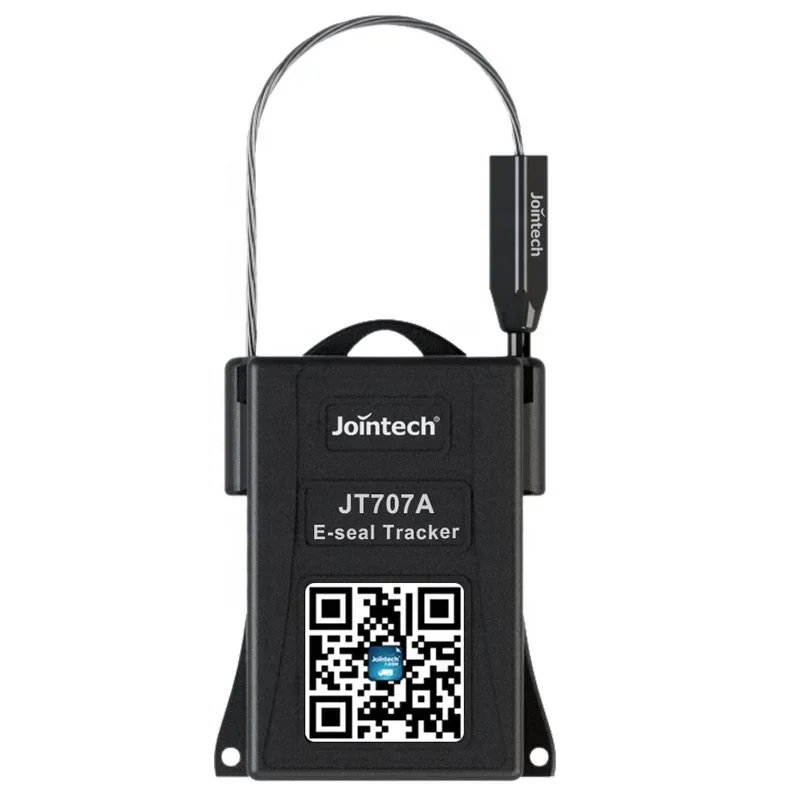 Electronic GPS tracker seal with replaceable lock rope cutting cable alert alarms container seal