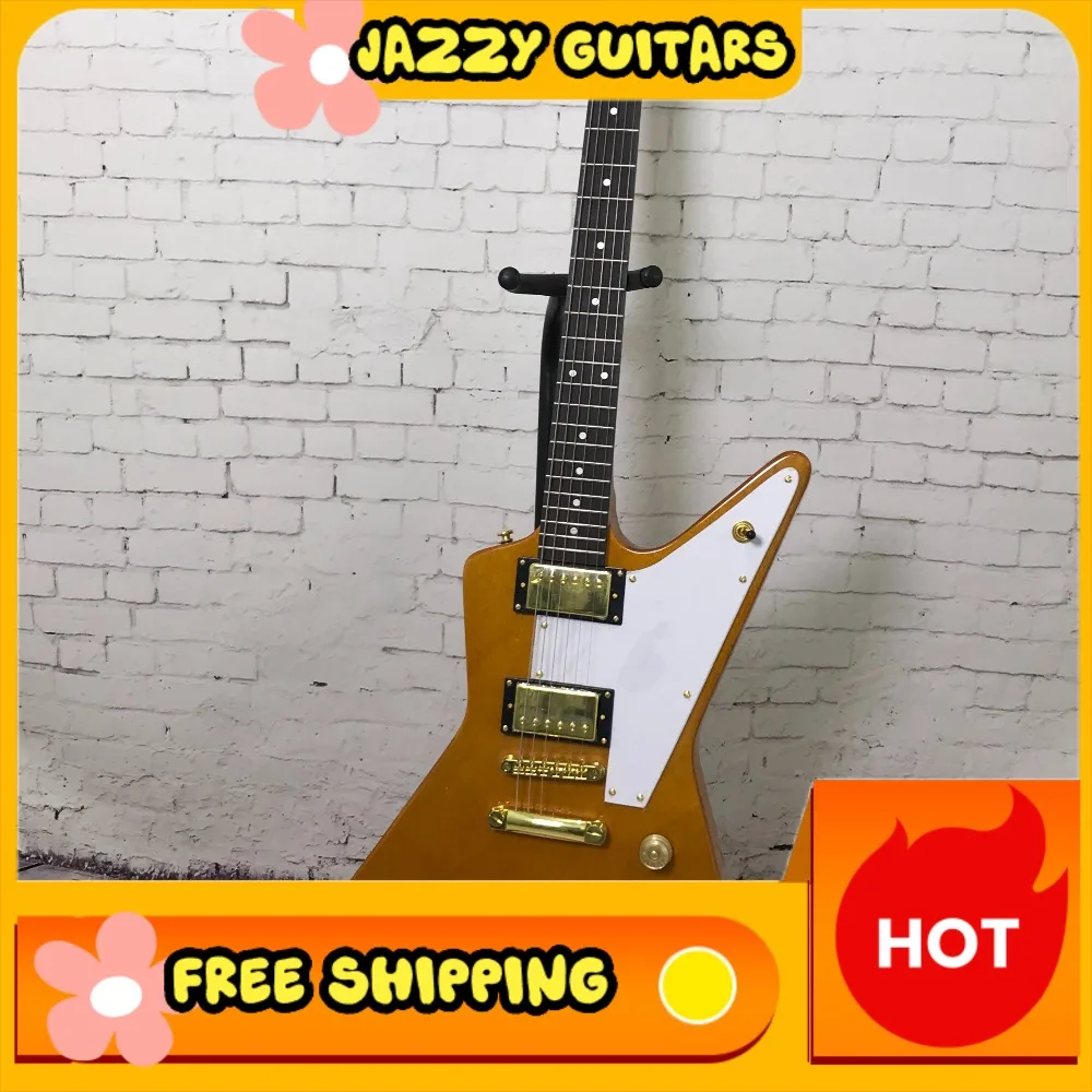 Natural Wood Explorer Style Electric Guitar HH Gold Pickups Fixed Bridge Mahogany Body Free Shipping Jazz Blues Rock
Natural Wood Explorer Style Electric Guitar HH Gold Pickups Fixed Bridge Mahogany Body Free Shipping Jazz Blues Rock