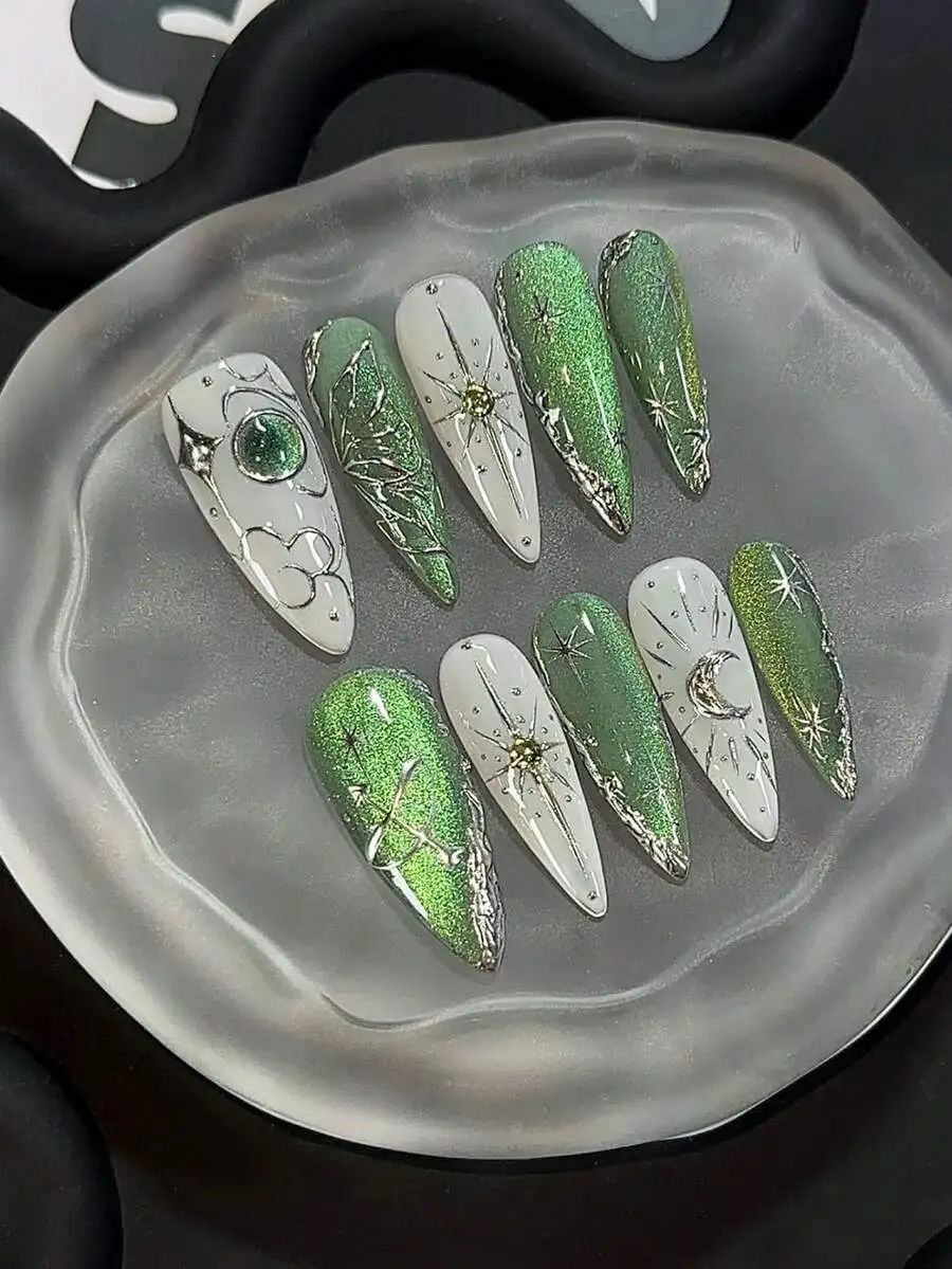 24pcs Star Moon Nail Glue Stickers Y2K Style Nail Art Accessories For Women
24pcs Star Moon Nail Glue Stickers Y2K Style Nail Art Accessories For Women
