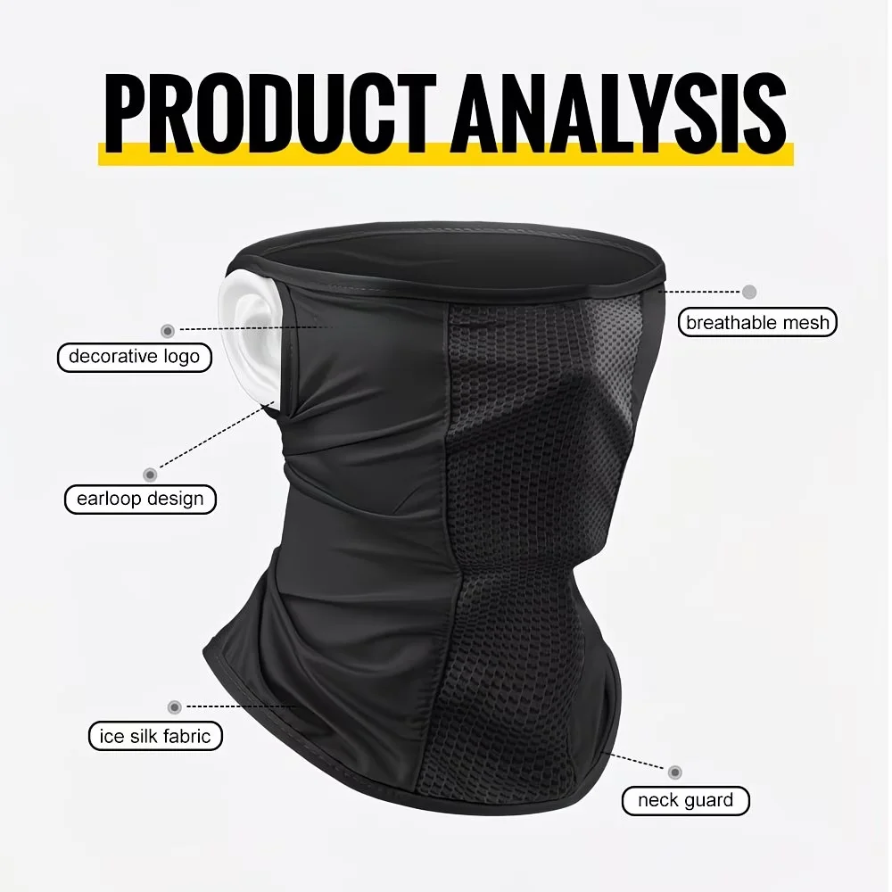 Ice Silk Sunscreen Mask Summer Breathable Anti UV Windproof Face Mask Men Women Cycling Hiking Running Outdoor Sports Sun Protec
Ice Silk Sunscreen Mask Summer Breathable Anti UV Windproof Face Mask Men Women Cycling Hiking Running Outdoor Sports Sun Protec