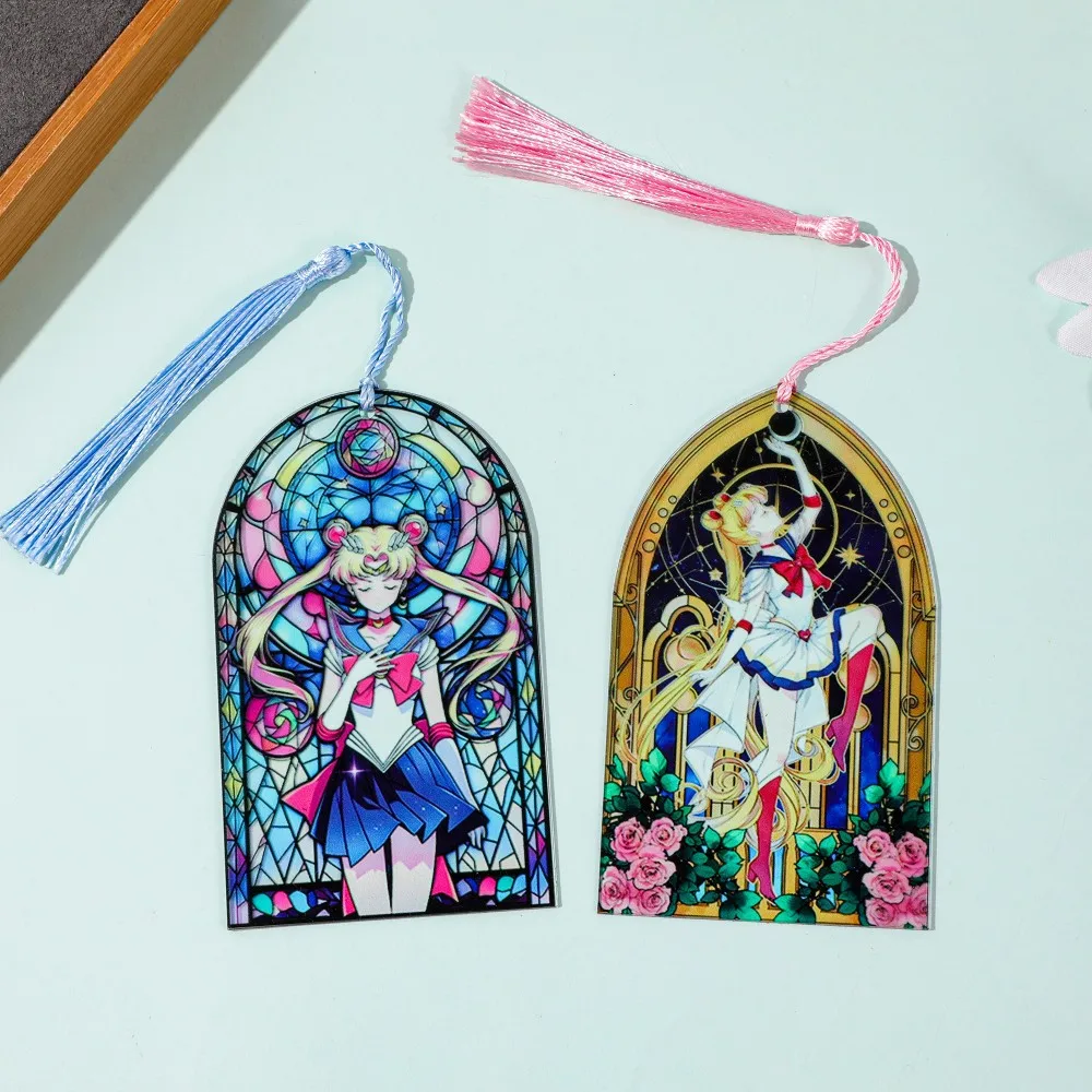 Anime Sailor Moon Original Cartoon Magic Girl Church Glass Bookmark Tassel Anime Peripheral Reading Stationery Wholesale
Anime Sailor Moon Original Cartoon Magic Girl Church Glass Bookmark Tassel Anime Peripheral Reading Stationery Wholesale