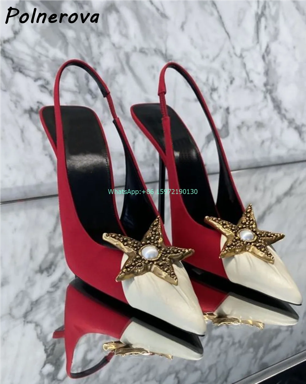 Metal Starfish Pearl Pleated Sandals Pointy Toe High Heels Slip On Mixed Color Shoes Ladies Sexy Vocation Luxury Stiletto Shoes
Metal Starfish Pearl Pleated Sandals Pointy Toe High Heels Slip On Mixed Color Shoes Ladies Sexy Vocation Luxury Stiletto Shoes