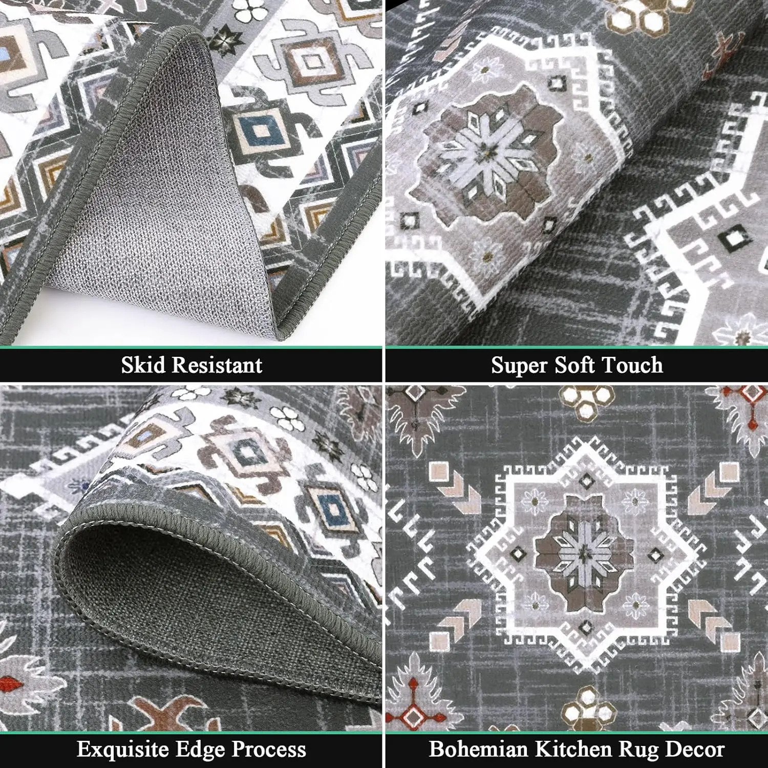 Наборы кухонных ковриков Hebe Boho из 3-х предметов с бегунком Нескользящие кухонные коврики и коврики Моющиеся кухонные коврики для пола Толстая кухня
Наборы кухонных ковриков Hebe Boho из 3-х предметов с бегунком Нескользящие кухонные коврики и коврики Моющиеся кухонные коврики для пола Толстая кухня