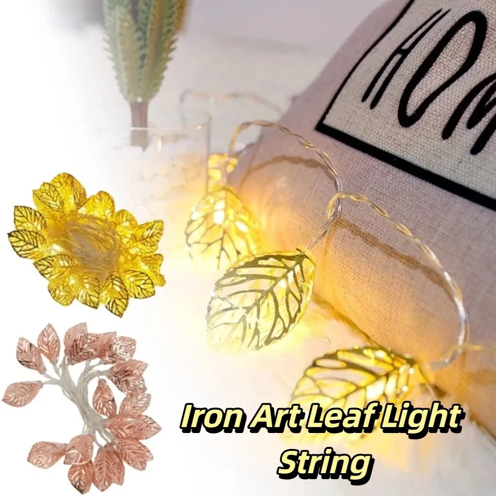 Warm White LED Decorative Lamp Hollow Design Golden Metal Leaf LED String Light Shaped Design Battery Operated Atmosphere Light
Warm White LED Decorative Lamp Hollow Design Golden Metal Leaf LED String Light Shaped Design Battery Operated Atmosphere Light