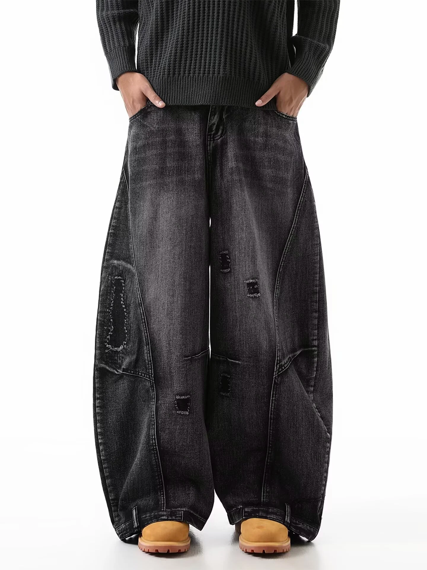 American Style Deconstructed Washed Knife Jeans Men's Trendy High Street Vintage Straight Vibe Pants mid Waist Zipper Closure
American Style Deconstructed Washed Knife Jeans Men's Trendy High Street Vintage Straight Vibe Pants mid Waist Zipper Closure