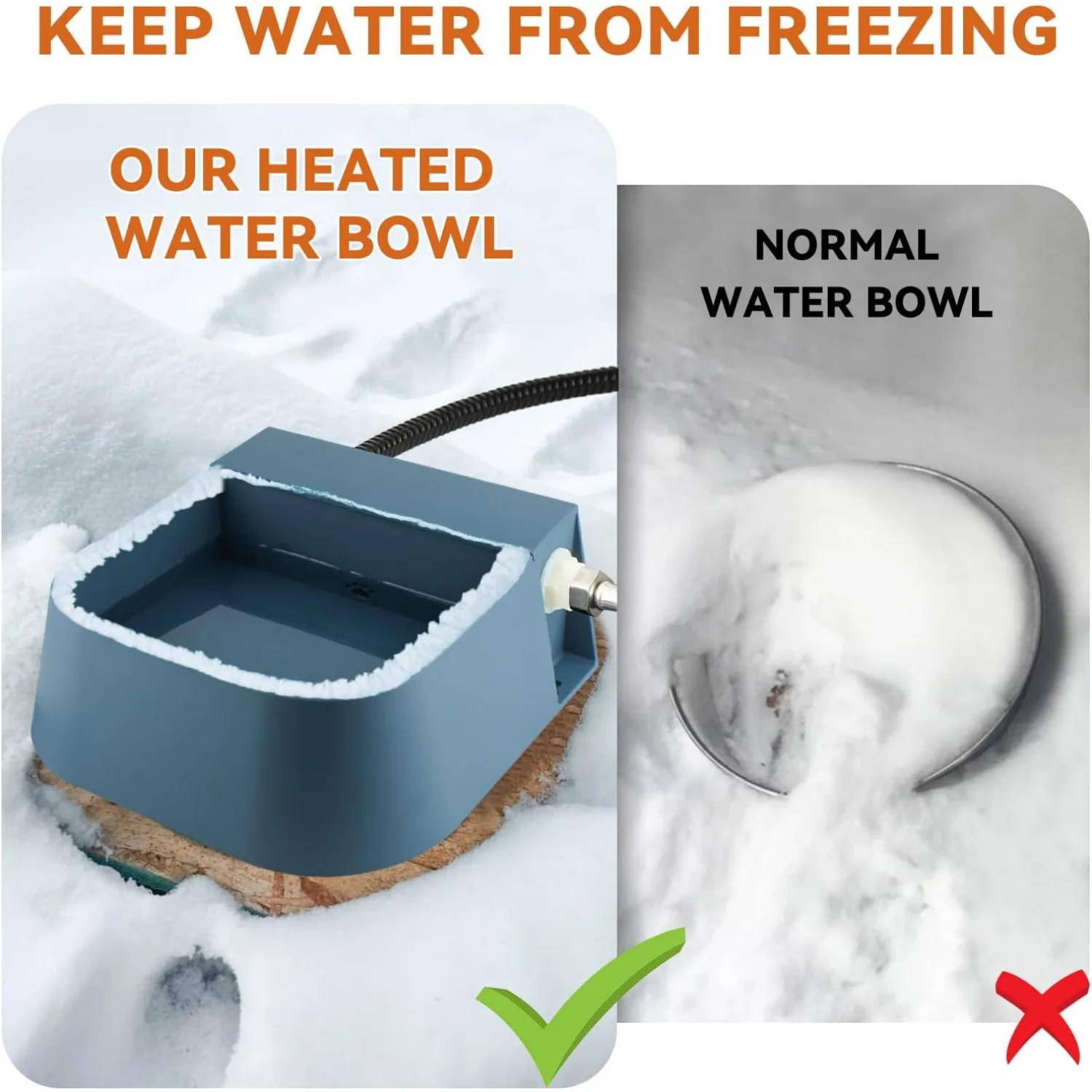 Hamaileon Automatic Water Dispenser with Heater,2L Heated Water Bowl,Heated Watering Trough for Dogs Cats Chickens Rabbits Birds
Hamaileon Automatic Water Dispenser with Heater,2L Heated Water Bowl,Heated Watering Trough for Dogs Cats Chickens Rabbits Birds