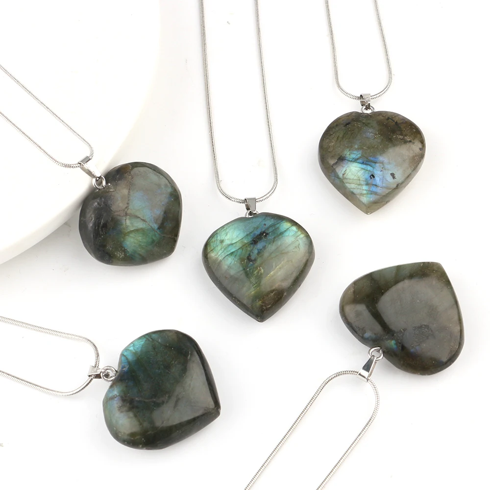 Heart Shape Labradorite Pendants Energy Natural Rainbow Shiny Moonstone Reiki Crystal Healing Quartz Spiritual Gemstones Jewelry
Heart Shape Labradorite Pendants Energy Natural Rainbow Shiny Moonstone Reiki Crystal Healing Quartz Spiritual Gemstones Jewelry