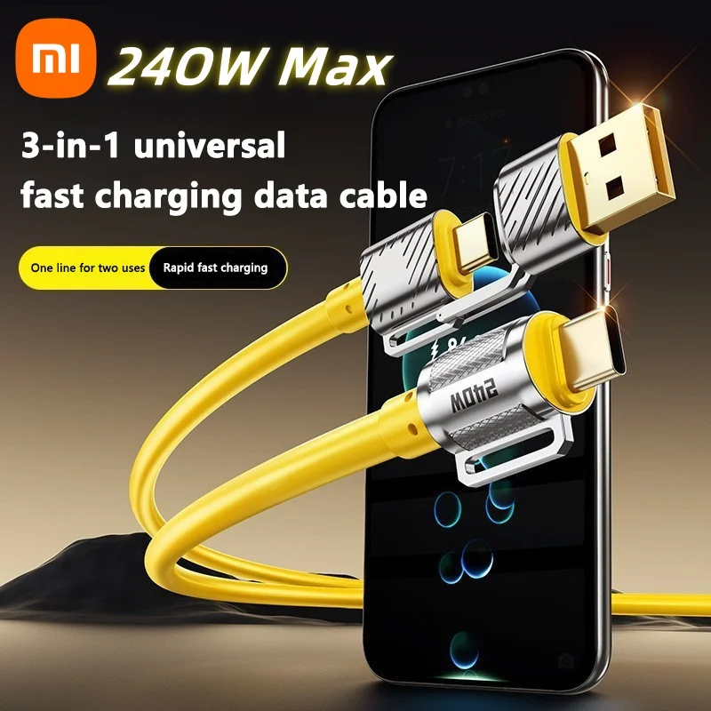 Xiaomi 240W 4-in-1 Fast Charging Data Cable Type-c To Type-c Zinc Alloy Cable For Iphone15 Samsung Huawei 2m Data Cord
Xiaomi 240W 4-in-1 Fast Charging Data Cable Type-c To Type-c Zinc Alloy Cable For Iphone15 Samsung Huawei 2m Data Cord