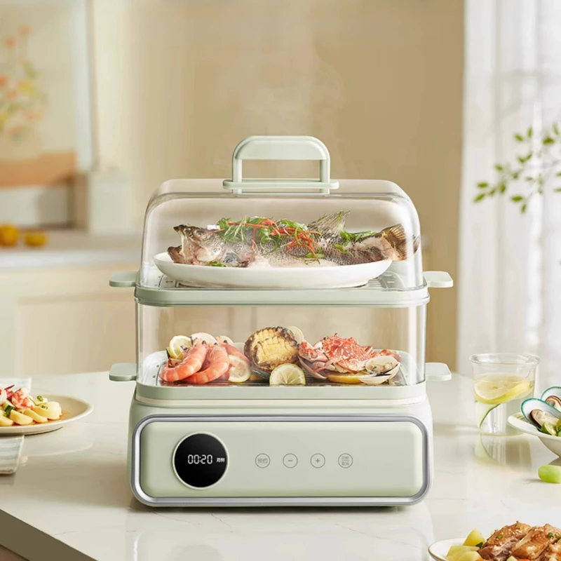 Electric steamer three-layer multi-functional steamer 15.5L small breakfast steamer cooking and stewing integrated pot
Electric steamer three-layer multi-functional steamer 15.5L small breakfast steamer cooking and stewing integrated pot