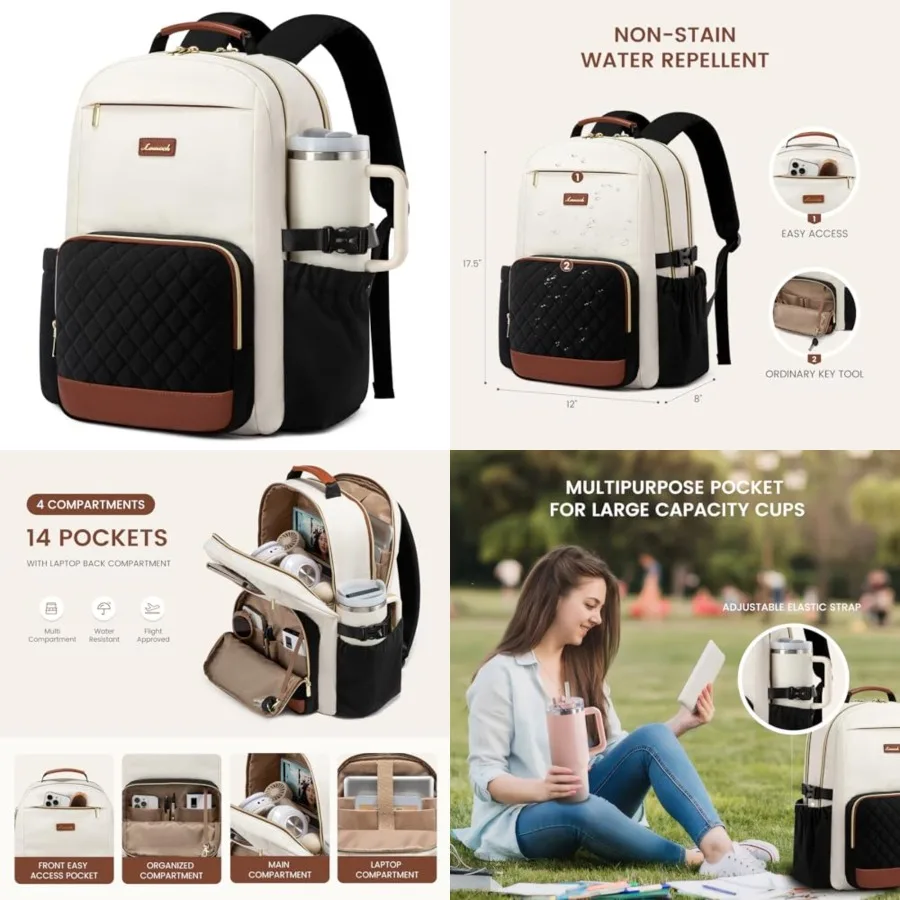 Laptop Backpack for Women with Pouch Pocket for Large Capacity Cup, 15.6 Inch Teacher Nurse College Work Travel Backpack Purse,
Laptop Backpack for Women with Pouch Pocket for Large Capacity Cup, 15.6 Inch Teacher Nurse College Work Travel Backpack Purse,