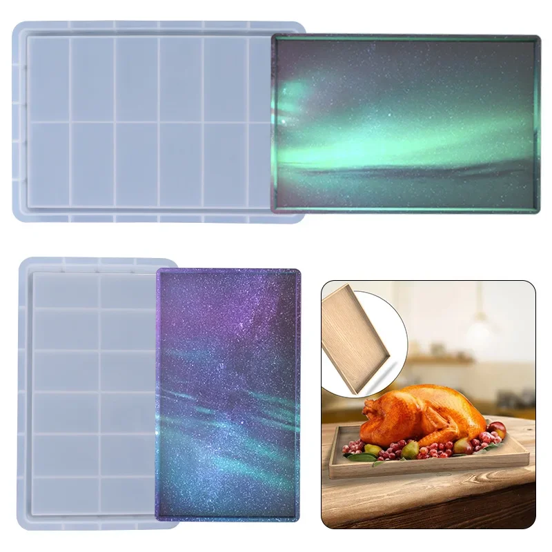 DIY Crystal Glue Mold Rectangular Coaster Tray Tea Set Container Silicone Mold
DIY Crystal Glue Mold Rectangular Coaster Tray Tea Set Container Silicone Mold