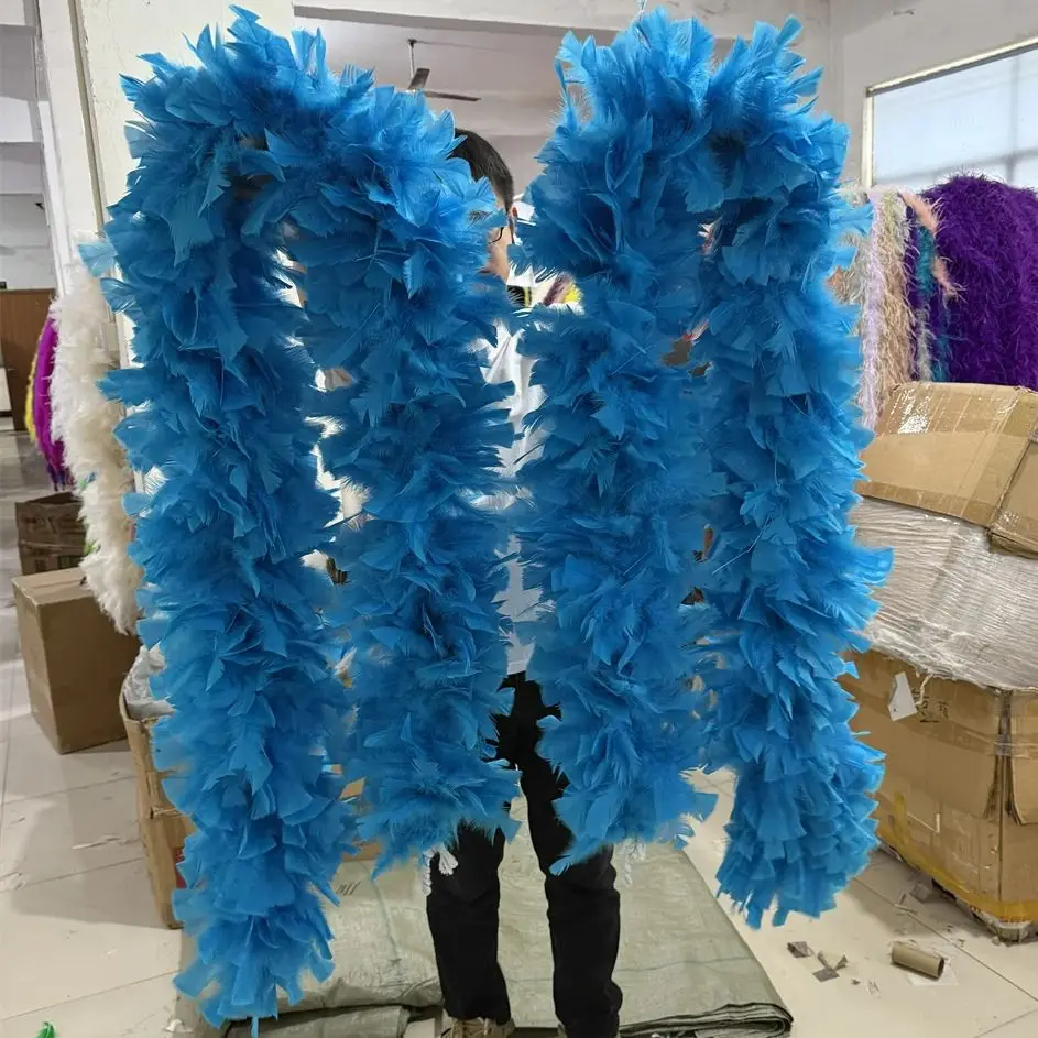 200g Natural Lake blue Turkey Feather Boa Fluffy Marabou Plume for Shawl Scarf Carnival Stage Decoration Accessory Crafts Pluma
200g Natural Lake blue Turkey Feather Boa Fluffy Marabou Plume for Shawl Scarf Carnival Stage Decoration Accessory Crafts Pluma
