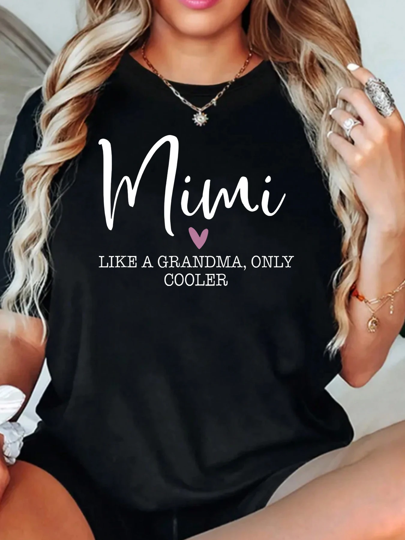 MIMI KIKE A GRANDMA ONLY COOLER Art Letter Pattern Summer Ladies T-shirt Fashion Top Casual Everyday Women Wear
MIMI KIKE A GRANDMA ONLY COOLER Art Letter Pattern Summer Ladies T-shirt Fashion Top Casual Everyday Women Wear