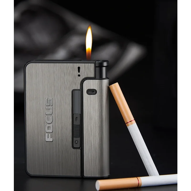 2 In 1 Portable Automatic Cigarette Case Metal Cigarette Boxes 10PCS Cigarette Holder Case Without Lighter Gadget Men's Gifts
2 In 1 Portable Automatic Cigarette Case Metal Cigarette Boxes 10PCS Cigarette Holder Case Without Lighter Gadget Men's Gifts