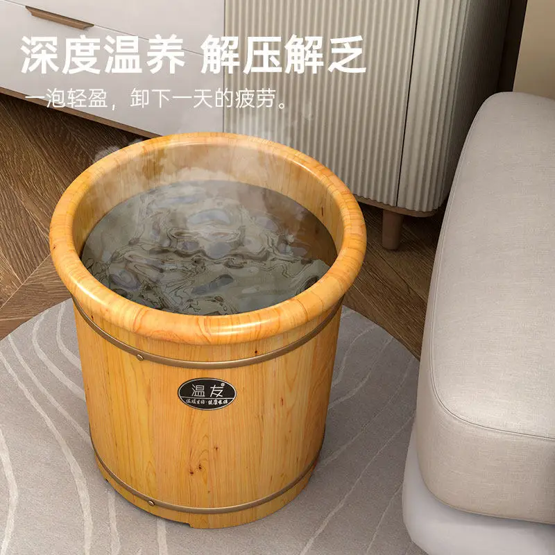Foot soaking wooden bucket Household solid wood bath poked calf wooden washing bucket Insulation soaking wooden b
Foot soaking wooden bucket Household solid wood bath poked calf wooden washing bucket Insulation soaking wooden b