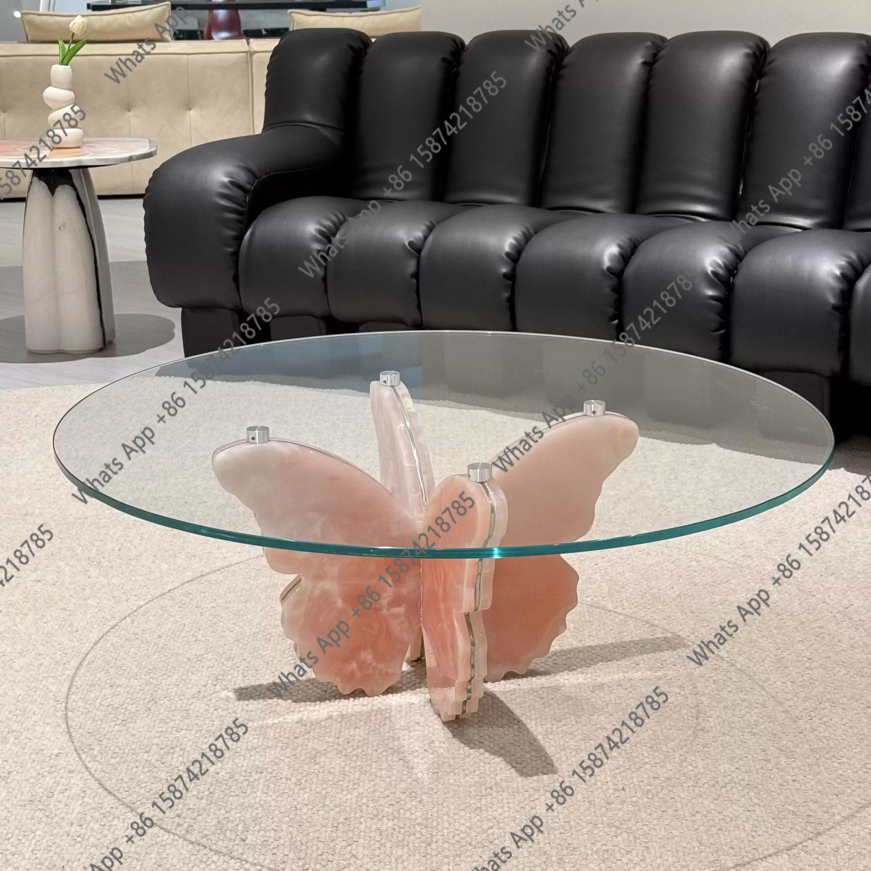 Mn Natural Powder Crystal Butterfly Glass Coffee Table Designer High-end Villa Home Living Room Coffee Table
Mn Natural Powder Crystal Butterfly Glass Coffee Table Designer High-end Villa Home Living Room Coffee Table