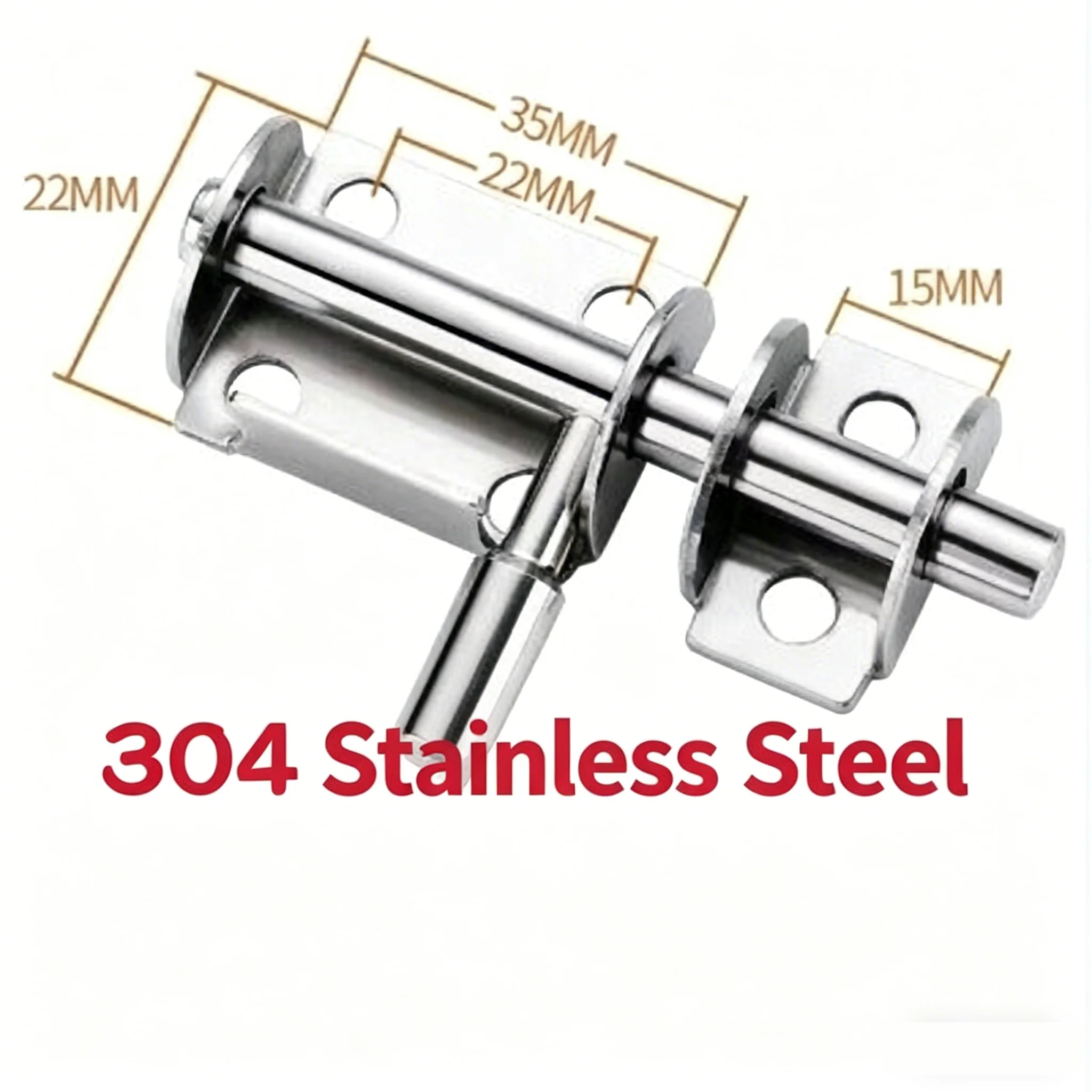 304 Stainless Steel Door Bolt Lock, Heavy Duty Slide Latch For Gate/shed/door, No Punch Security Latches With Mounting Screws
304 Stainless Steel Door Bolt Lock, Heavy Duty Slide Latch For Gate/shed/door, No Punch Security Latches With Mounting Screws