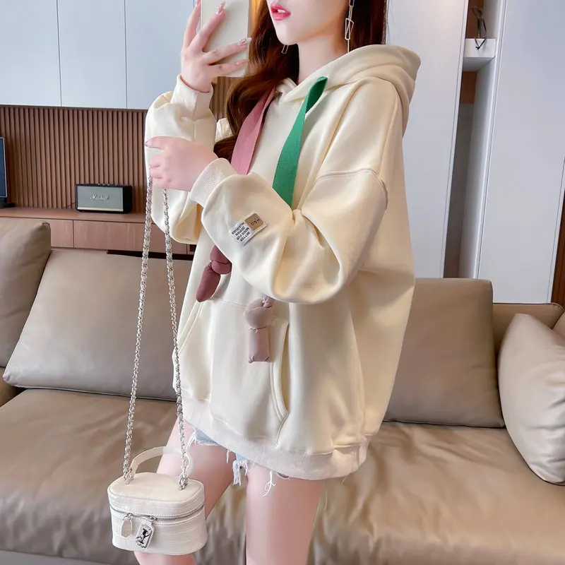 2023 Autumn All-match Sweatshirts Coat Women's Hooded Pullover Clothing Tops Female Long Sleeve Warm Pocket Hoodies Sweatshirts
2023 Autumn All-match Sweatshirts Coat Women's Hooded Pullover Clothing Tops Female Long Sleeve Warm Pocket Hoodies Sweatshirts