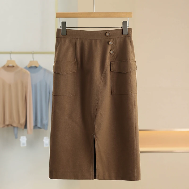 XKing High Waist Straight Leg Skirt with Slit Pure Color Polyester Fiber Blend Women's Summer Fashion New Arrival
XKing High Waist Straight Leg Skirt with Slit Pure Color Polyester Fiber Blend Women's Summer Fashion New Arrival