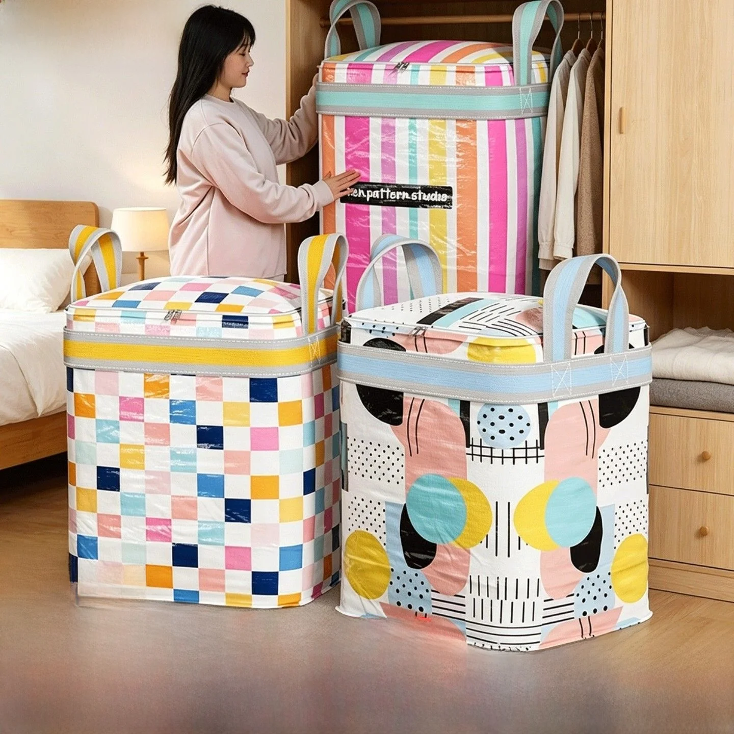 Extra Large Moving Packing Bag Clothes Quilt Storage Waterproof Thickened Woven Snake Skin Bag for Clothing Organization
Extra Large Moving Packing Bag Clothes Quilt Storage Waterproof Thickened Woven Snake Skin Bag for Clothing Organization