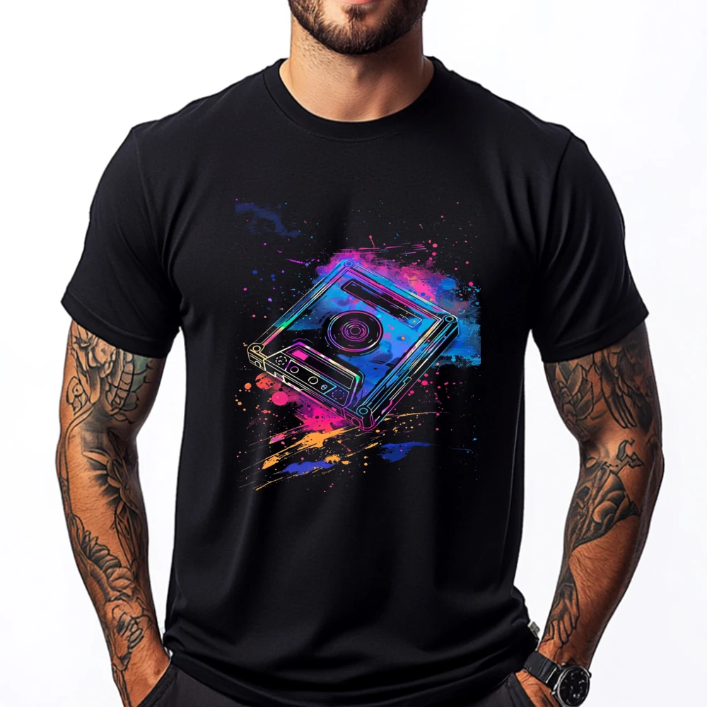 Neon Cassette Funny T Shirts Men T Shirts Graphic Cotton Streetwear Short Sleeve Loose Camiseta Masculina
Neon Cassette Funny T Shirts Men T Shirts Graphic Cotton Streetwear Short Sleeve Loose Camiseta Masculina