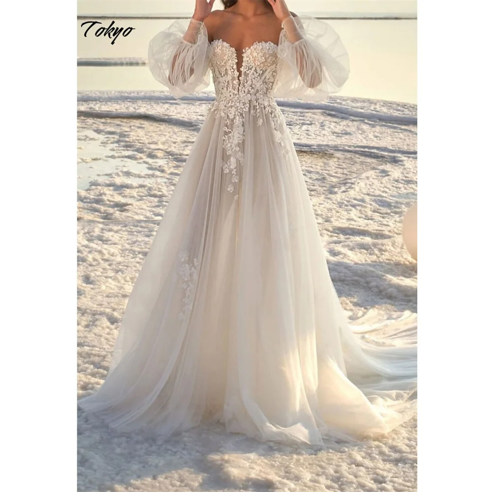 Белые свадебные платья с открытыми плечами по индивидуальному заказу, свадебное платье трапециевидной формы с длинным рукавом и молнией сзади, шикарная фата со шлейфом
Белые свадебные платья с открытыми плечами по индивидуальному заказу, свадебное платье трапециевидной формы с длинным рукавом и молнией сзади, шикарная фата со шлейфом