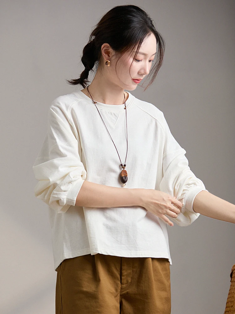 Женский топ Gujia из 100% хлопка, длинный рукав, мягкий, приятный к телу, свободный крой, повседневный, базовый, весенняя новинка
Женский топ Gujia из 100% хлопка, длинный рукав, мягкий, приятный к телу, свободный крой, повседневный, базовый, весенняя новинка