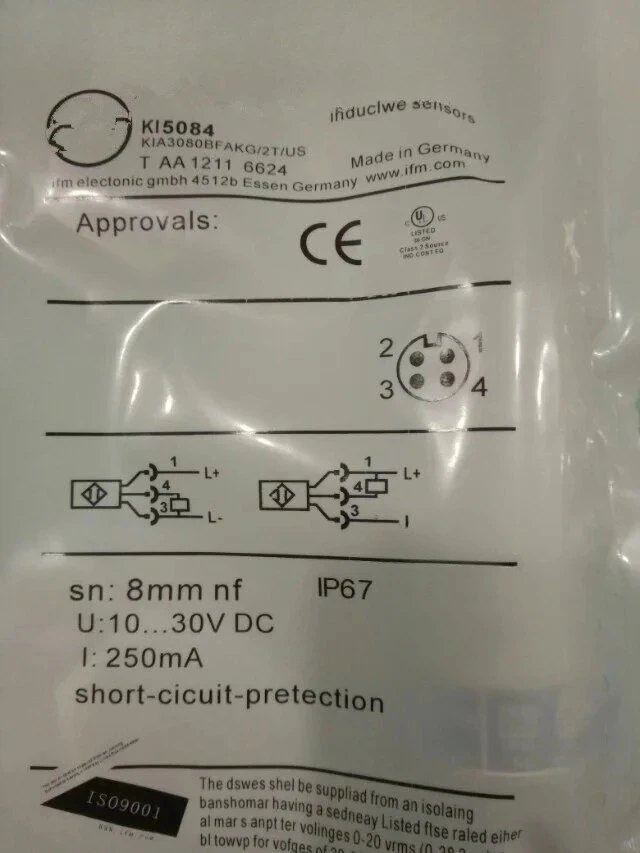 IFM capacitive proximity switch KI5084 inductive sensor 085
IFM capacitive proximity switch KI5084 inductive sensor 085