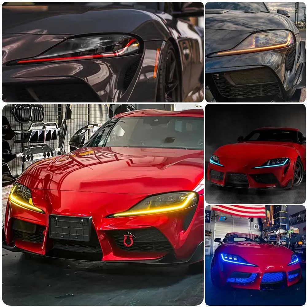 Multi-color For 2020-2024 Toyota GR Supra A90 A91 DRL US EURO Version Headlight Daytime Running Light Amber Yellow Blue Red
Multi-color For 2020-2024 Toyota GR Supra A90 A91 DRL US EURO Version Headlight Daytime Running Light Amber Yellow Blue Red