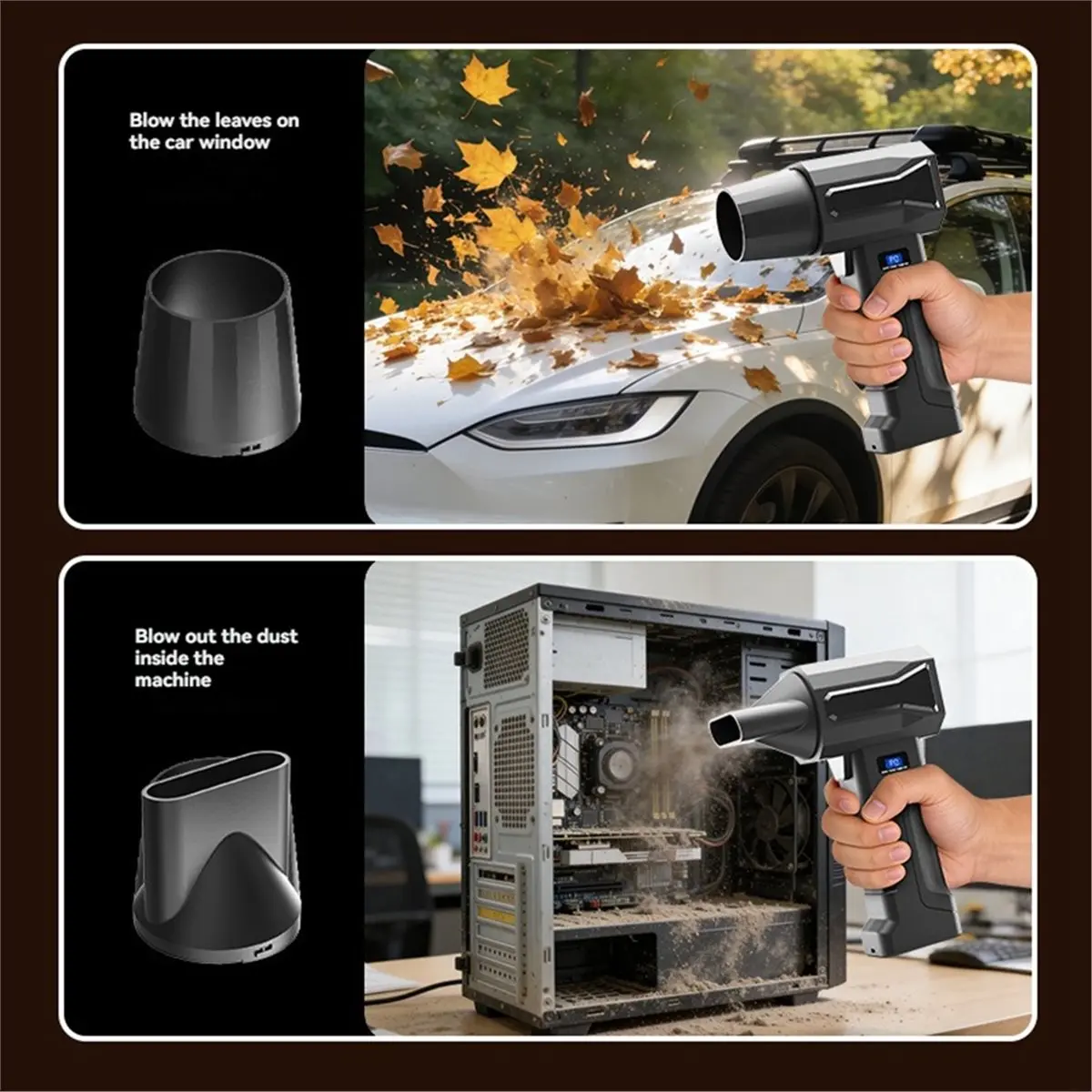 HGHO Violent Blower Handheld Turbo Fan Brushless Powerful 1200G Thrust Highpowers Duct Fan Turbo Fan 320W Car Air Blower
HGHO Violent Blower Handheld Turbo Fan Brushless Powerful 1200G Thrust Highpowers Duct Fan Turbo Fan 320W Car Air Blower