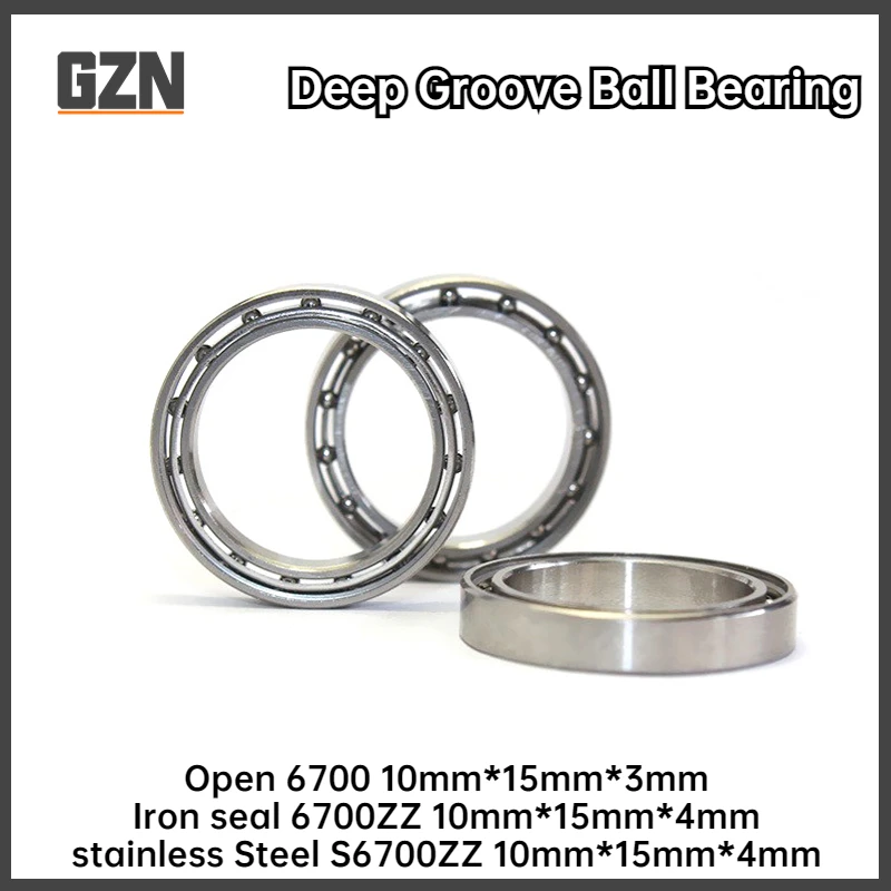 10PCS Ultra-thin deep groove ball bearing 6700 10x15x3mm 6700ZZ 10X15X4mm Stainless steel S6700ZZ 10X15X4mm
10PCS Ultra-thin deep groove ball bearing 6700 10x15x3mm 6700ZZ 10X15X4mm Stainless steel S6700ZZ 10X15X4mm