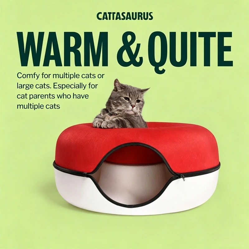 Poke Ball Donut Tunnel Cat Bed Warm Felt Toy Four Seasons Semi-Enclosed Cave Nest Indoor Cat Sleeping House Pet Nest
Poke Ball Donut Tunnel Cat Bed Warm Felt Toy Four Seasons Semi-Enclosed Cave Nest Indoor Cat Sleeping House Pet Nest