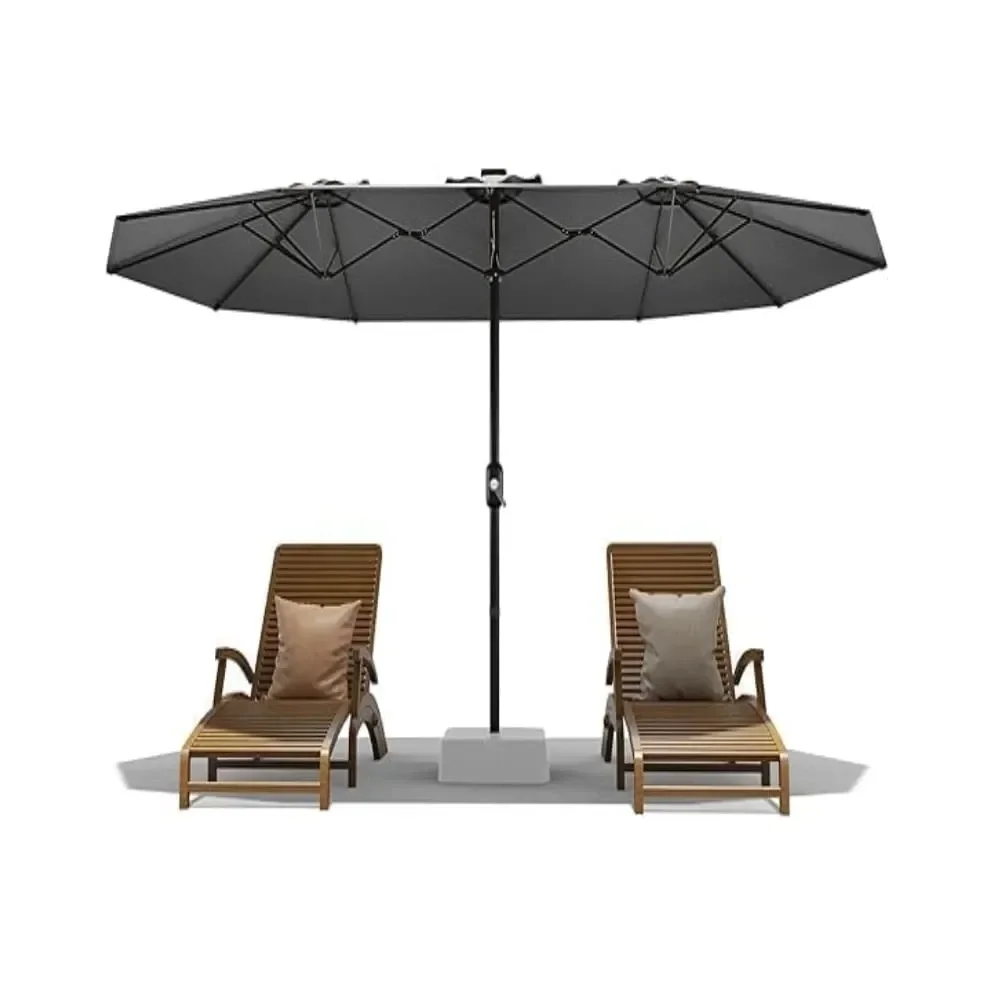 13 Ft Large Patio Umbrella DoubleSided Rectangular With Crank Handle 12 Durable Ribs For Pool Lawn Garden,Grey
13 Ft Large Patio Umbrella DoubleSided Rectangular With Crank Handle 12 Durable Ribs For Pool Lawn Garden,Grey