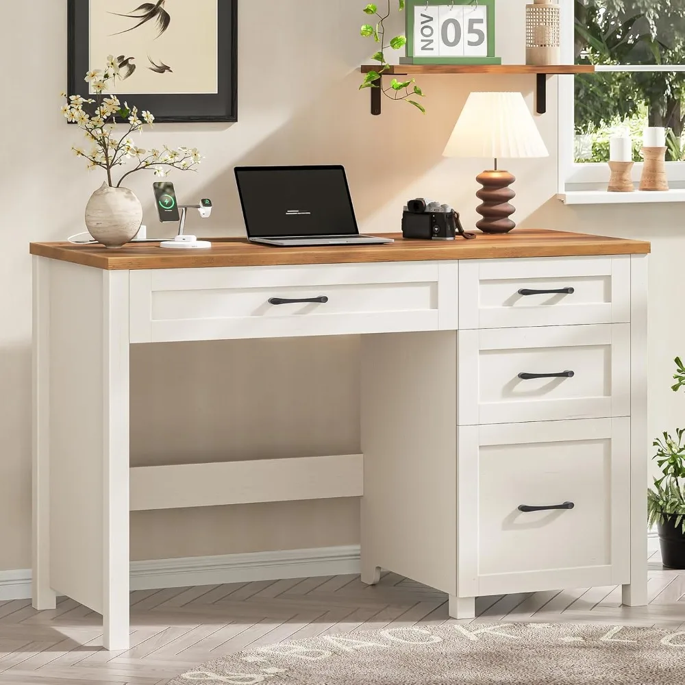 Farmhouse 47" Executive Desk, Computer Desk with File Drawer and Charging Station, Workstation for Home Office, Customized
Farmhouse 47" Executive Desk, Computer Desk with File Drawer and Charging Station, Workstation for Home Office, Customized