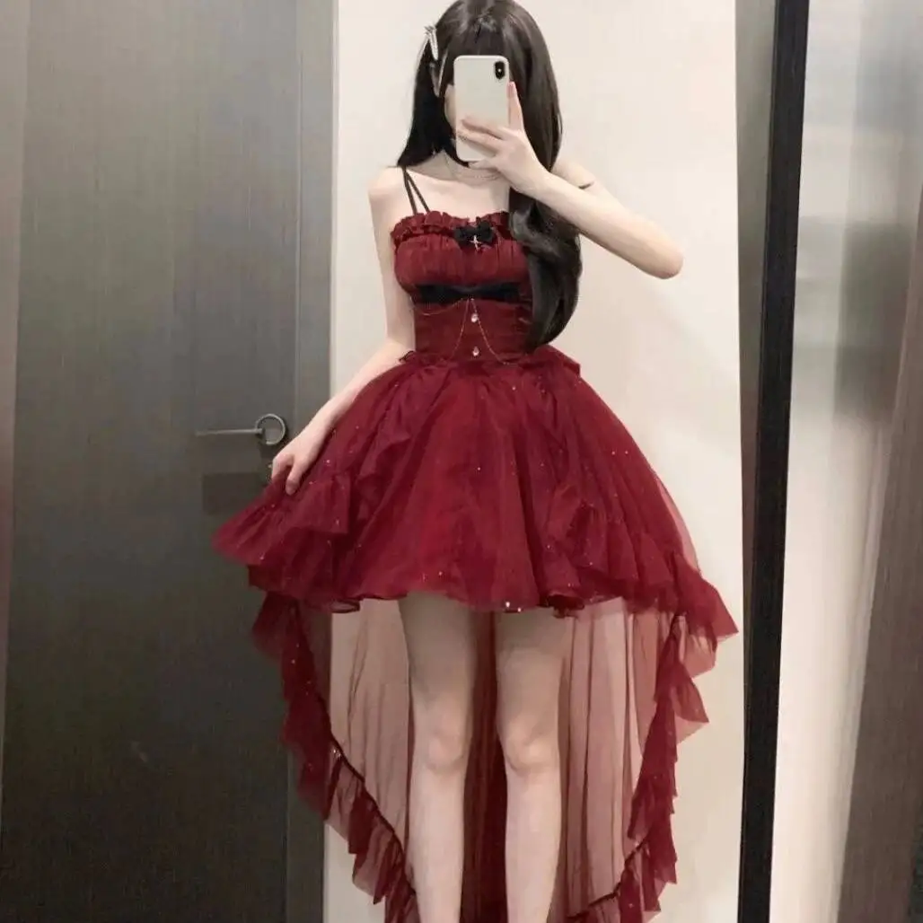 Милое платье с бретелькой на бретельках во французском стиле для женщин, вечернее платье принцессы в стиле ретро, Vestidos Mujer, летнее элегантное вечернее платье в стиле Лолиты Kawaii
Милое платье с бретелькой на бретельках во французском стиле для женщин, вечернее платье принцессы в стиле ретро, Vestidos Mujer, летнее элегантное вечернее платье в стиле Лолиты Kawaii