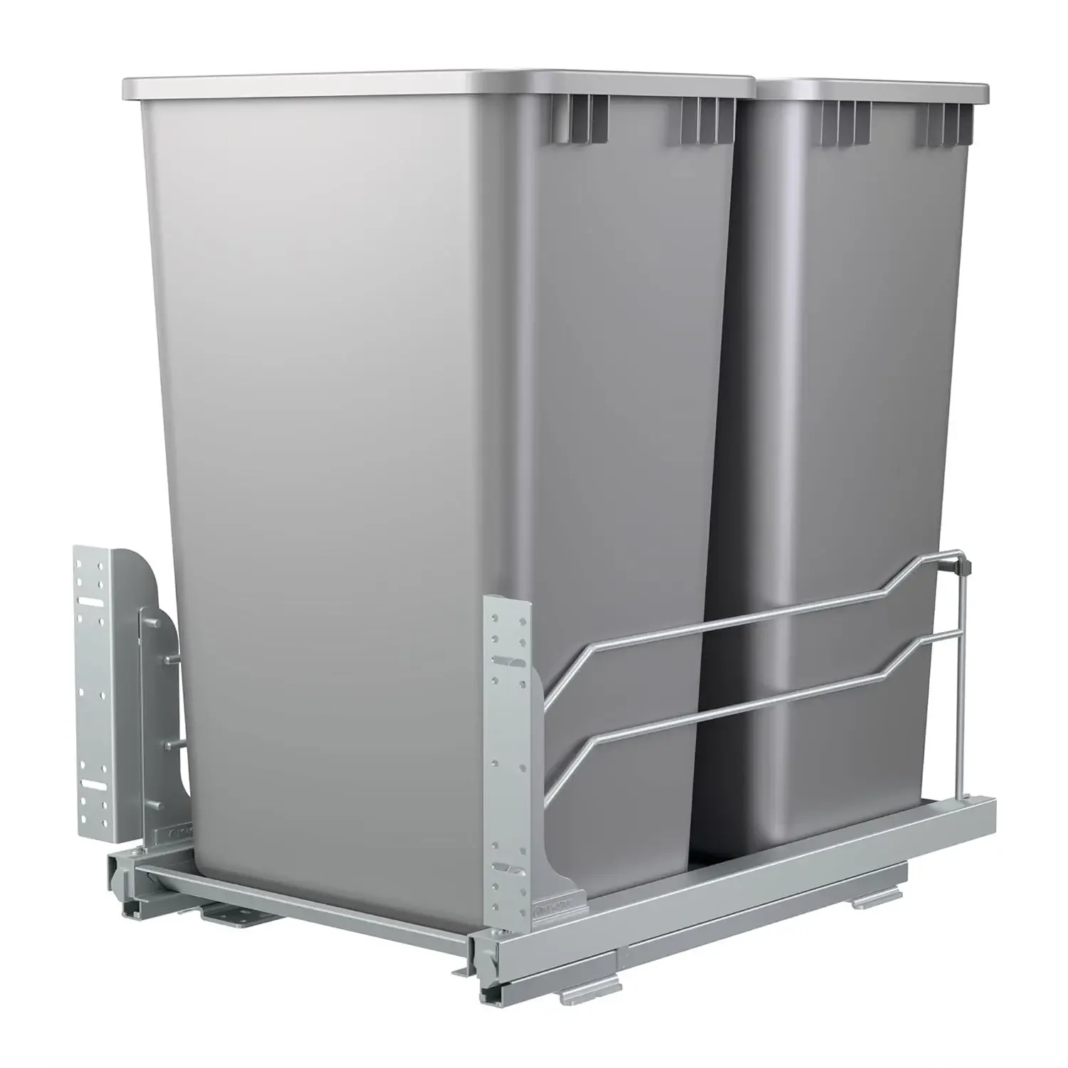 Double Pullout Trash for Full Height Kitchen Cabinets 50 Quart 12.5 Gallon with Soft-Close Slides, Metallic Silver, 53WC-2150SCD
Double Pullout Trash for Full Height Kitchen Cabinets 50 Quart 12.5 Gallon with Soft-Close Slides, Metallic Silver, 53WC-2150SCD