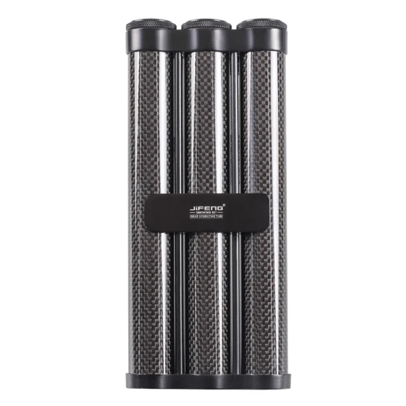 Carbon Fiber Cigar Humidor Portable 3-tube Humidor with Anti-Compression and Anti-Damp Storage Case
Carbon Fiber Cigar Humidor Portable 3-tube Humidor with Anti-Compression and Anti-Damp Storage Case