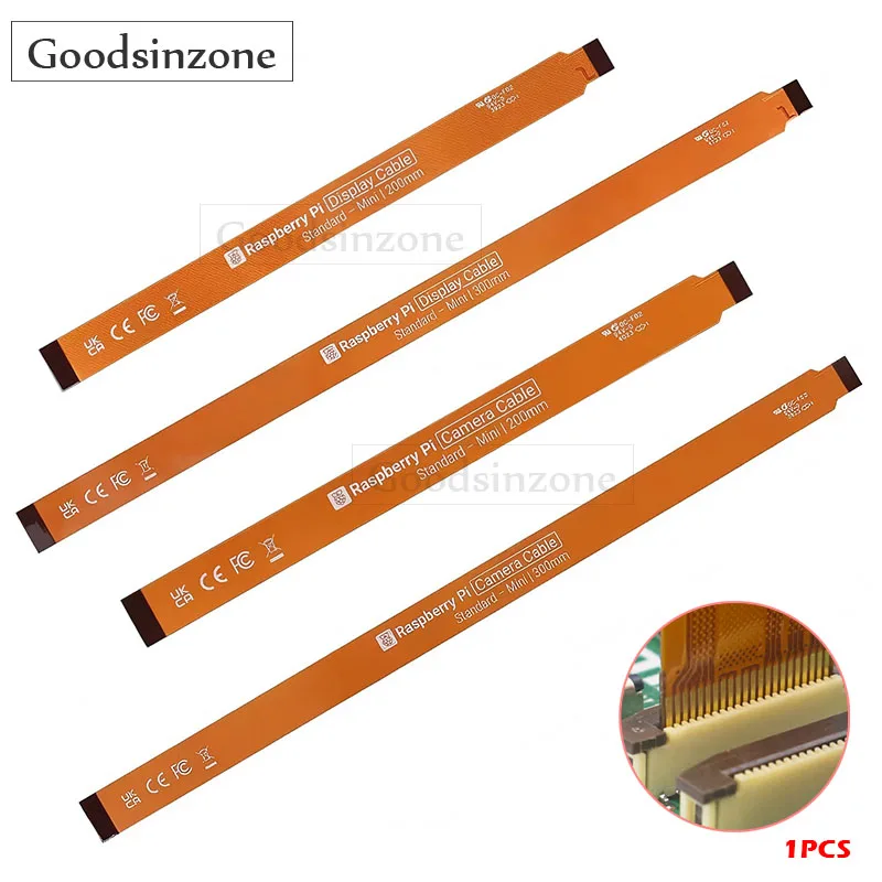 Кабель-переходник Raspberry Pi 5 FPC — 22-контактный на 15-контактный кабель DSI/CSI для официального дисплея или камеры (200 мм или 300 мм)