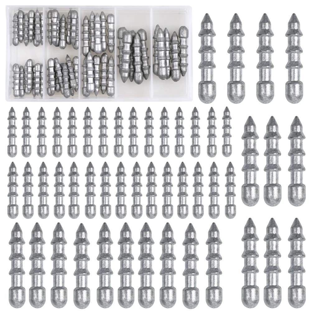 50Pcs Fishing Nail Weights Kit Insert Sinkers Wacky Worm Weights for Bass Fishing Soft Plastic Lures Pencil Sinkers Weight
50Pcs Fishing Nail Weights Kit Insert Sinkers Wacky Worm Weights for Bass Fishing Soft Plastic Lures Pencil Sinkers Weight