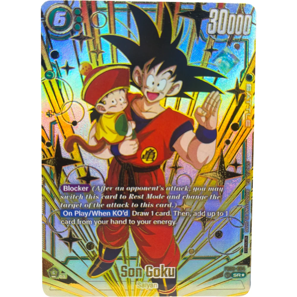 Коллекционные карточки Dragon Ball, промо-карты FB09-064 Son Goku EN, DIY, высококачественные игровые карты ручной работы, подарок, игрушка
Коллекционные карточки Dragon Ball, промо-карты FB09-064 Son Goku EN, DIY, высококачественные игровые карты ручной работы, подарок, игрушка