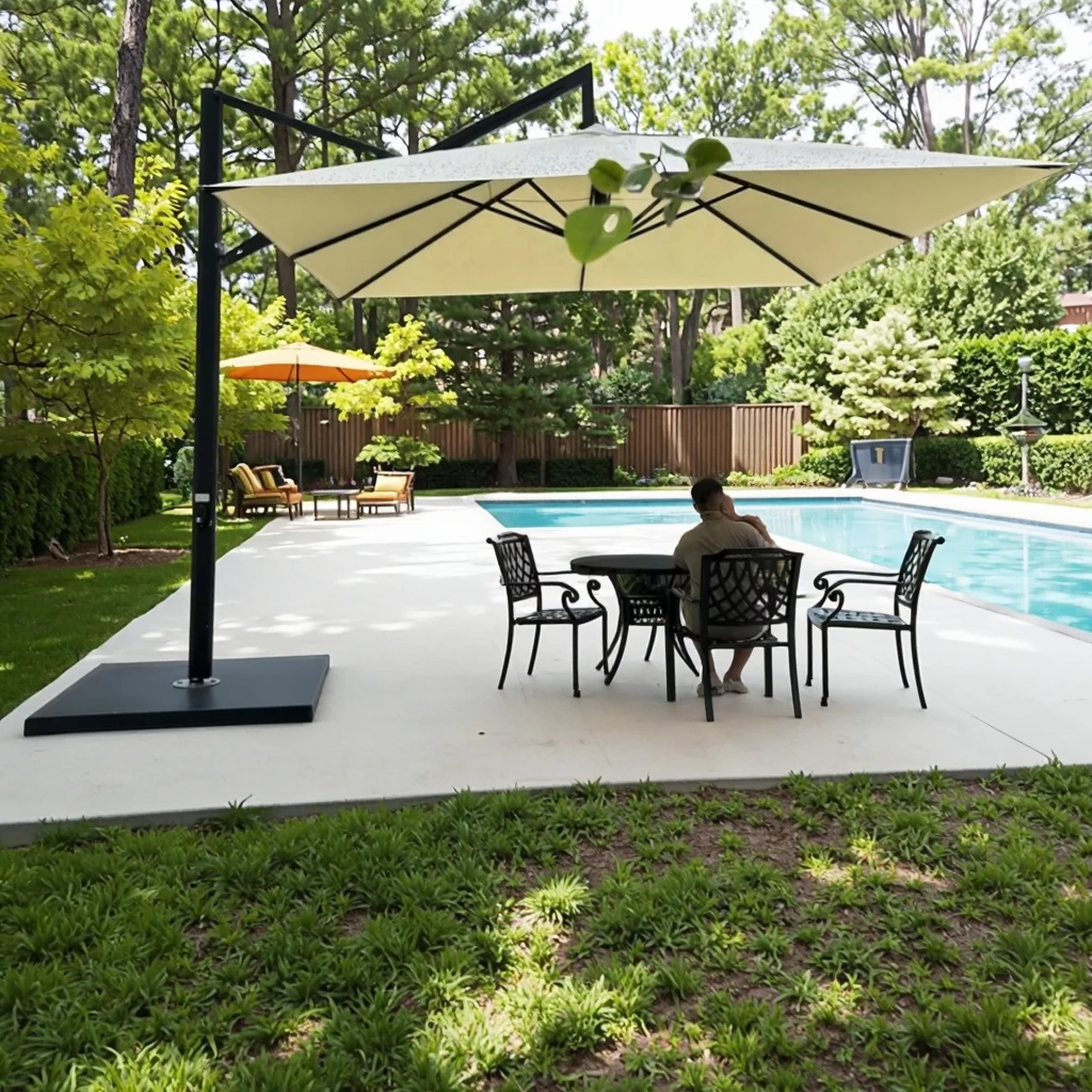 Commercial Terrace Umbrella 280GSM Yarn Dyed Fabric Aluminum Alloy Structure Suitable for Outdoor Areas of Coffee Shops
Commercial Terrace Umbrella 280GSM Yarn Dyed Fabric Aluminum Alloy Structure Suitable for Outdoor Areas of Coffee Shops