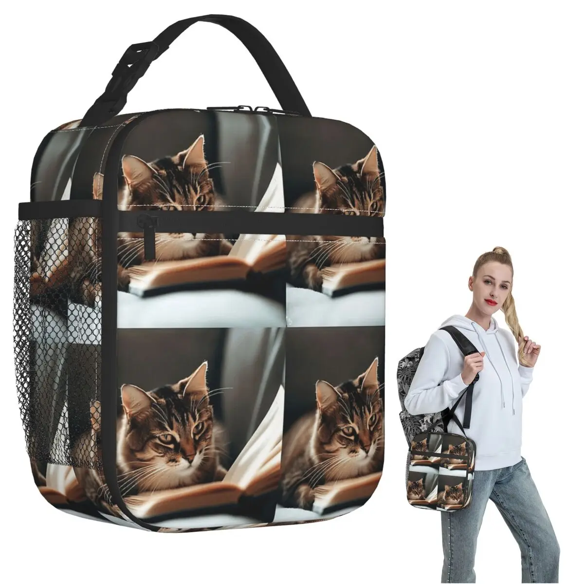 Chill Like Cat - Cat Reading Books - Cat Lover Insulated Lunch Bag for Women Kids Leakproof Food Boxes Thermal Lunch Box Tote
Chill Like Cat - Cat Reading Books - Cat Lover Insulated Lunch Bag for Women Kids Leakproof Food Boxes Thermal Lunch Box Tote
