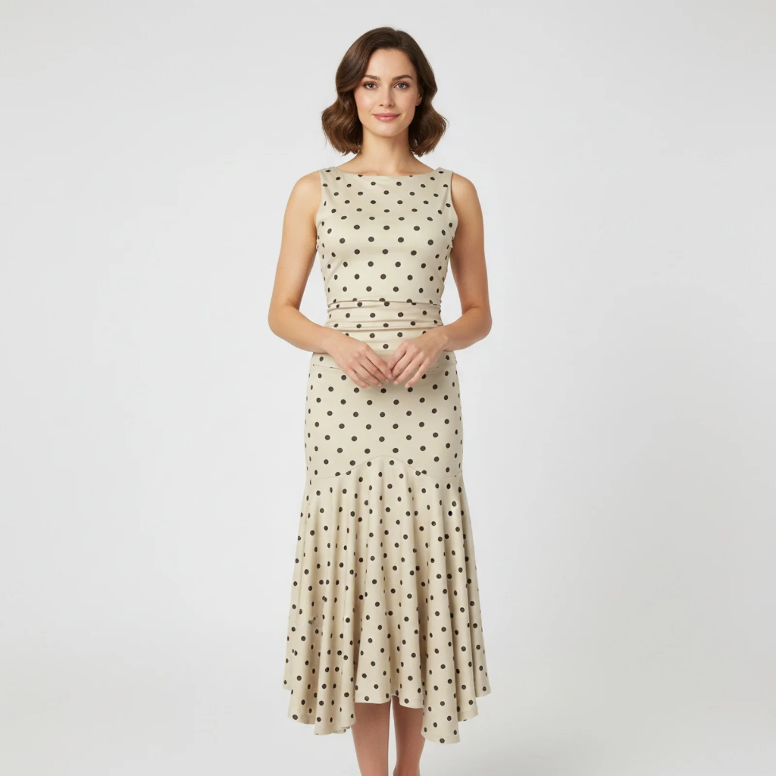 Женский комплект из 2 предметов, топ без рукавов с круглым вырезом и принтом в горошек, длинная юбка с низкой талией, летний наряд
Женский комплект из 2 предметов, топ без рукавов с круглым вырезом и принтом в горошек, длинная юбка с низкой талией, летний наряд